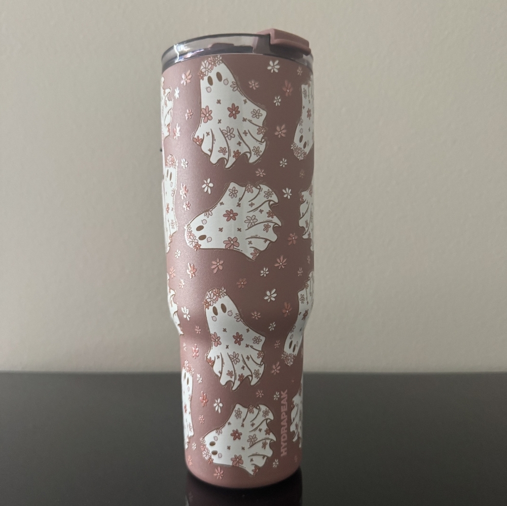 Hydrapeak Floral Ghost Tumbler 30 oz • Halloween Fall Cup • NWT